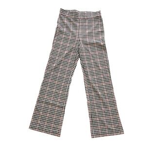 Pink plaid kick flare pants from h&m